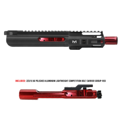 AR-15 5.56 NATO 5'' PISTOL - FORGED UPPER WITH 4'' M LOK HANDGUARD- SLICK SLIDE-INCLUDEG RED BCG- UPPER ASSEMBLY